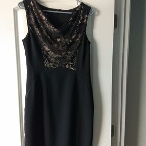 Formal dressy lace inset dress, worn 1x